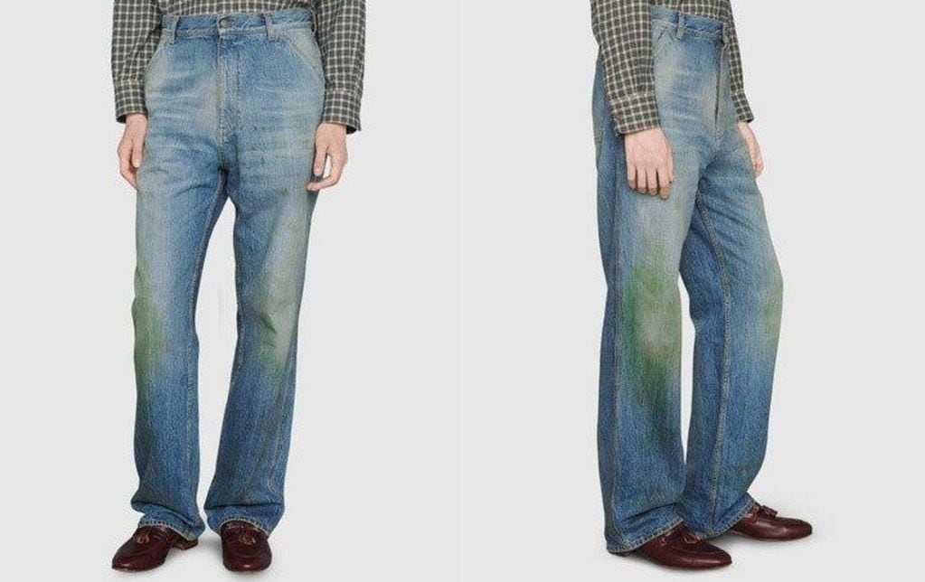 Pantalones Gucci estilo desgastado. (Foto: Gucci)