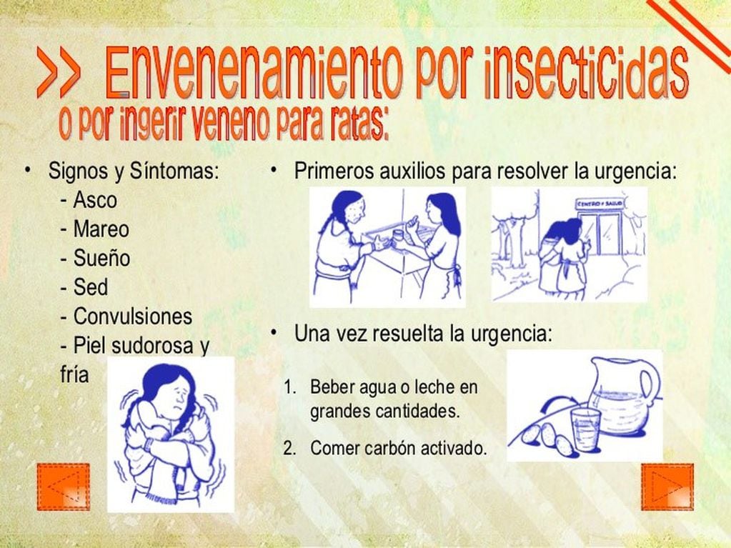 Primeros auxilios en casos de envenenamiento o intoxicación