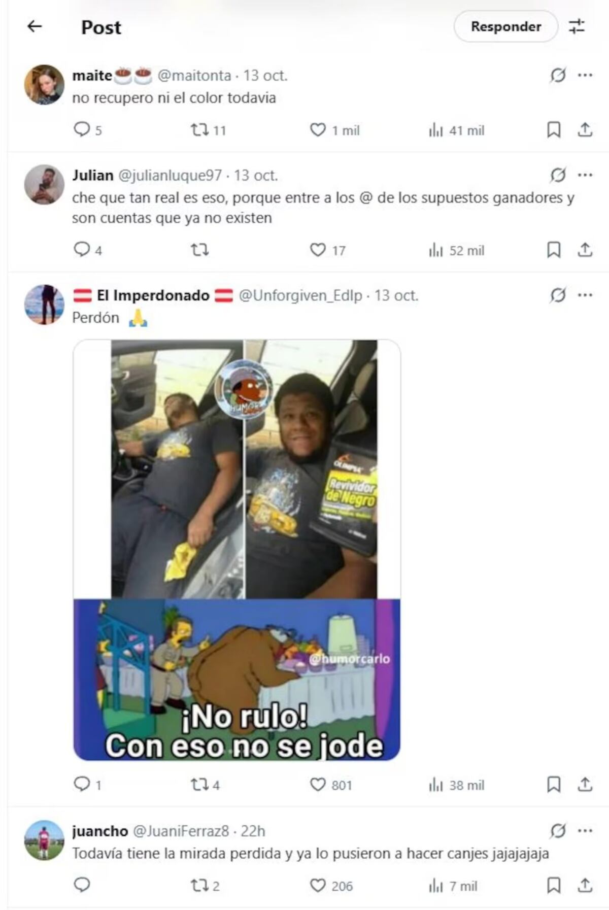 Críticas hacia el accionar de Thiago Medina.