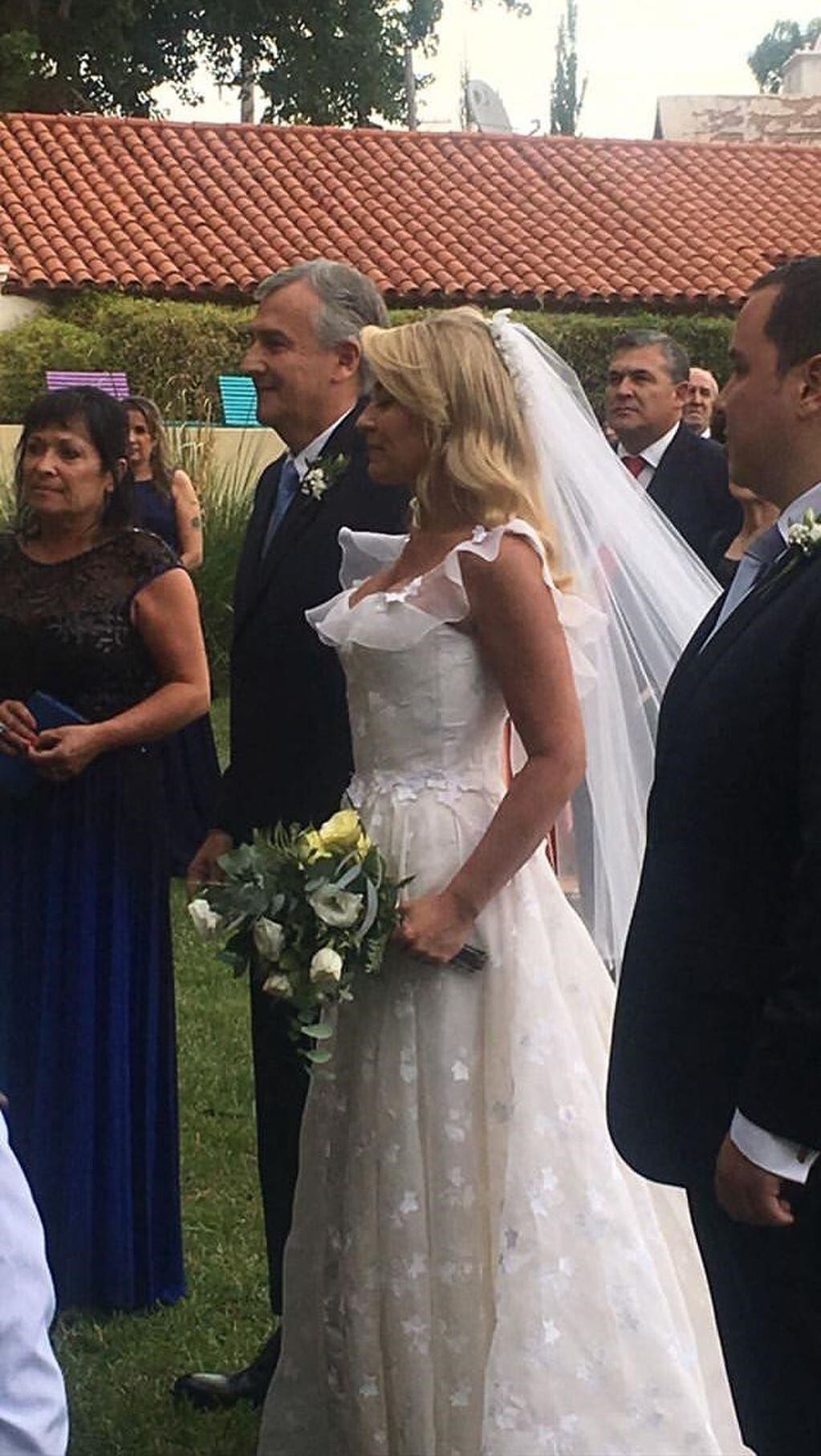 Gerardo Morales y Tulia Snopek durante la ceremonia en Huacalera.