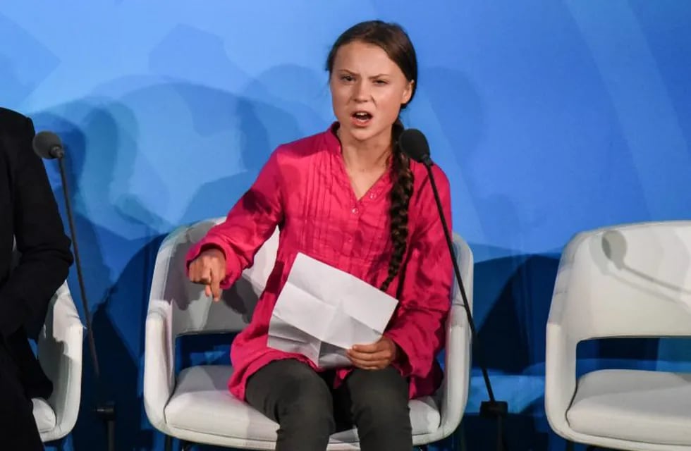 Greta Thunberg denunció a la Argentina ante la ONU por no proteger a los niños del impacto del cambio climático. AFP