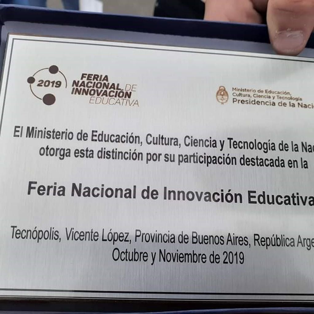 La escuela Juana Manso de Villa Allende obtuvo un reconocimiento en la Feria Nacional de Ciencias.