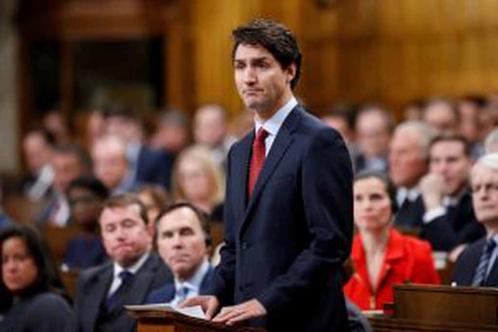 Canada's Prime Minister Justin Trudeau delivers a statement on a deadly shooting at a Quebec City mosque, in the House of Commons on Parliament Hill in Ottawa, Ontario, Canada, January 30, 2017. REUTERS/Chris Wattie