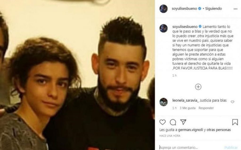 En su redes, el cuartetero publicó una foto junto a Blas Correas.