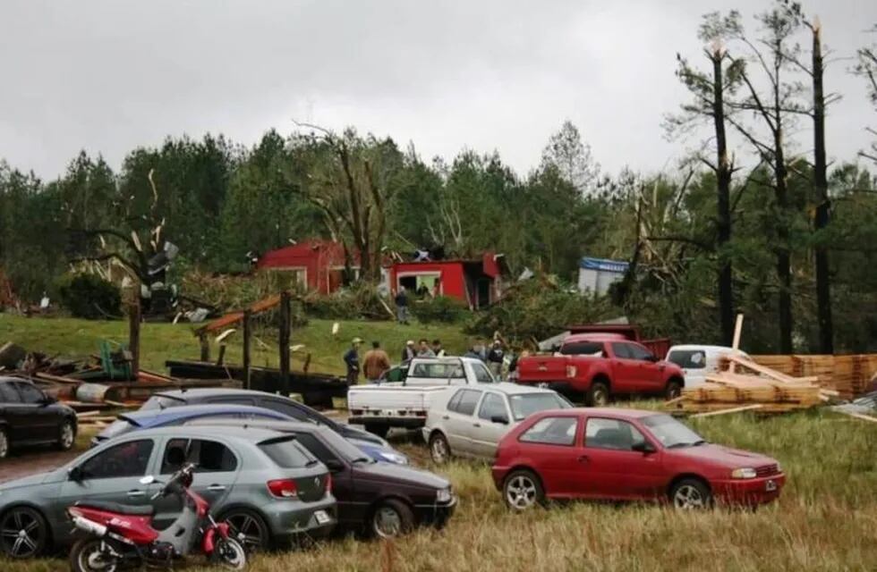 Un temporal destruyó el municipio de Caá Yarí. (Foto: Misiones Online)