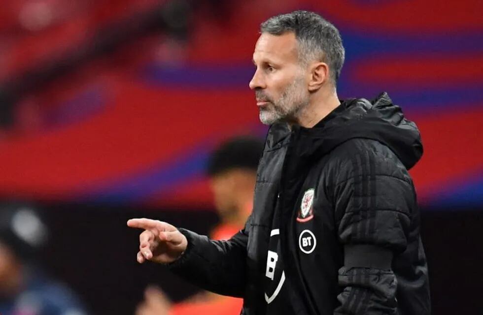 London (United Kingdom).- (FILE) - Wales' head coach Ryan Giggs reacts during the international friendly soccer match between England and Wales in London, Britain, 08 October 2020 (re-issued on 03 November 2020). On 03 November 2020 the Football Association of Wales announced to have mutually agreed with Ryan Giggs 'that he will not be involved in the upcoming international matches against USA, Republic of Ireland and Finland'. Assistant coach Robert Page 'will take charge of the team'. Giggs, according to media reports, was arrested and later released on bail over an alleged incident involving his girlfriend. (Futbol, Amistoso, Finlandia, Irlanda, Reino Unido, Estados Unidos, Londres) EFE/EPA/Glyn Kirk / POOL *** Local Caption *** 56405473