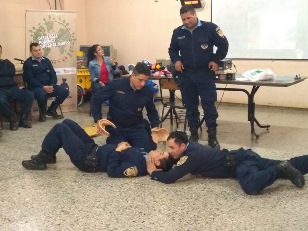Personal policial de la Departamental Santa María participó de una jornada de capacitación.