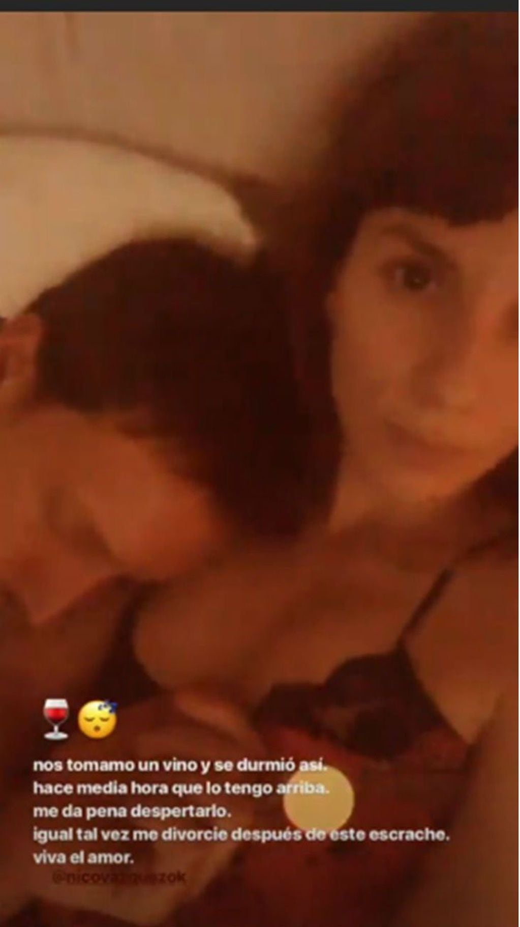Gimena Accardi escrachó a Nico Vázquez en Instagram (Instagram/ gimeaccardi)