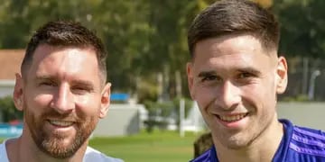 Talleres publicó la foto de una de las figuras de su plantel con Lionel Messi.