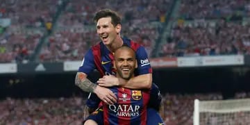 Lionel Messi y Dani Alves
