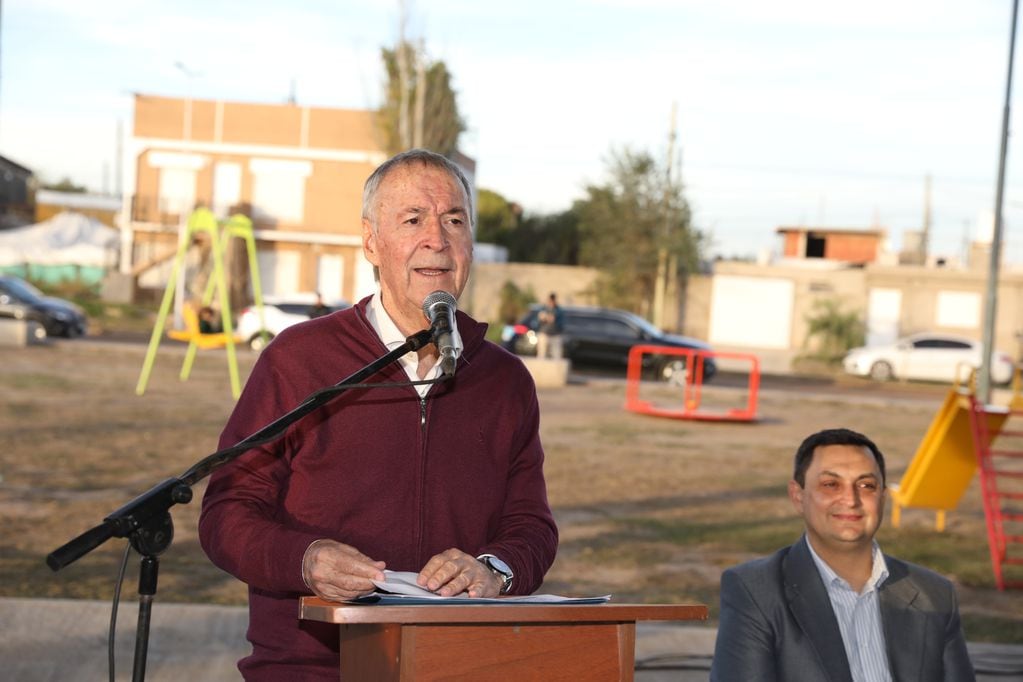 El gobernador Juan Schiaretti en Villa Nueva. (Gobierno de Córdoba)