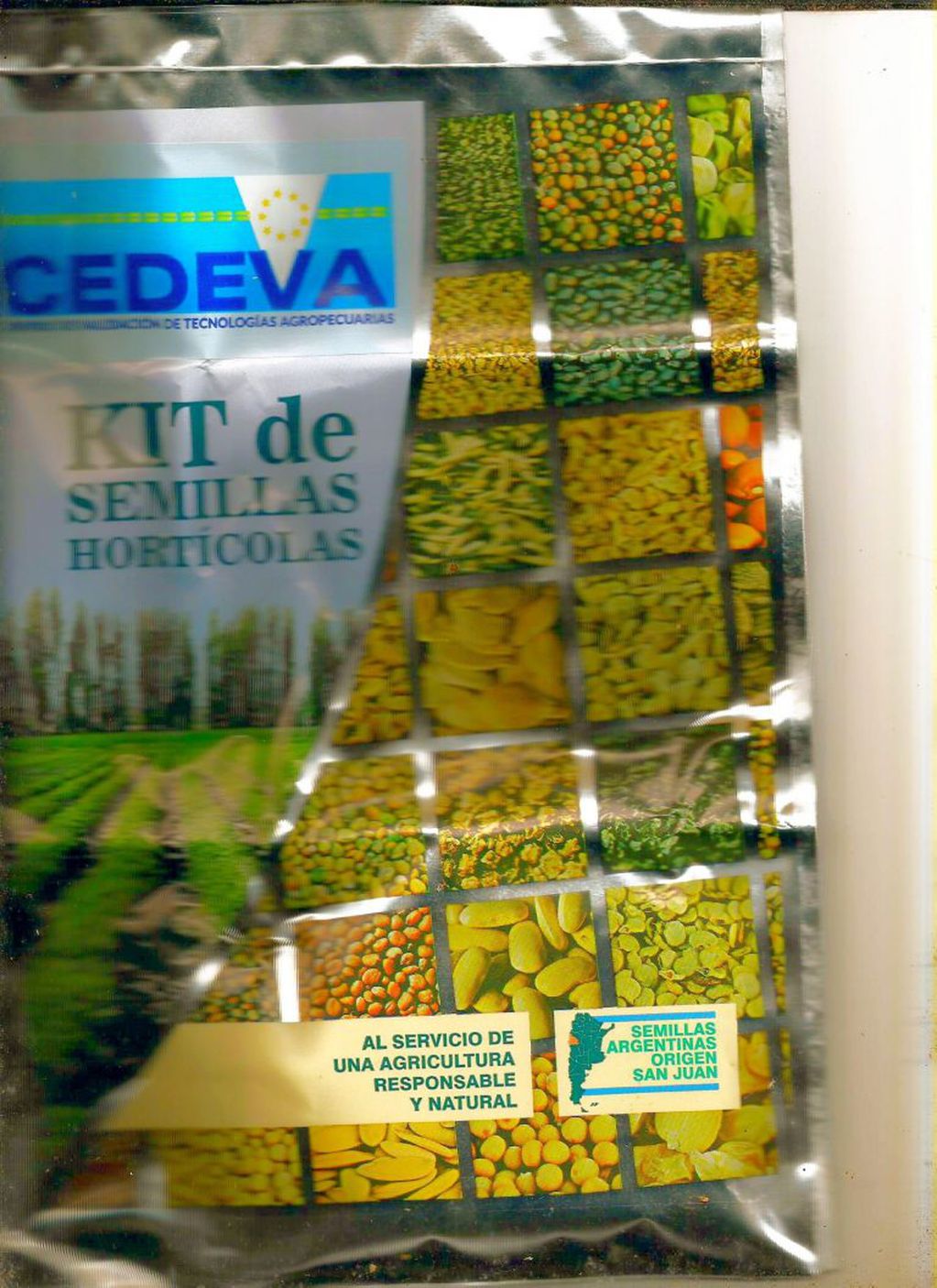 Kit de semillas entregado a productores por el CEDEVA de Laguna Yema