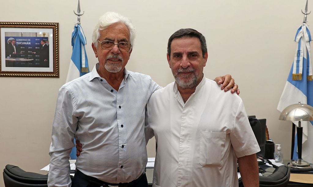 El Ministro Luis Medina Ruiz junto al Dr. Mario Palermo.