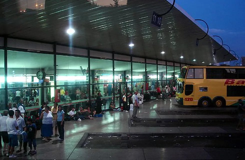 Colectivos en la Terminal de Ómnibus de Rosario