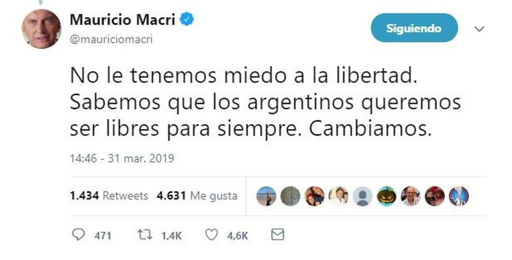 Mauricio Macri: "Argentina tiene la más amplia libertad de prensa de su historia"