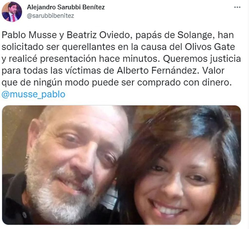 El abogado de la familia de Solange confirmó el pedido para ser querellantes por la causa Fiesta en Olivos.