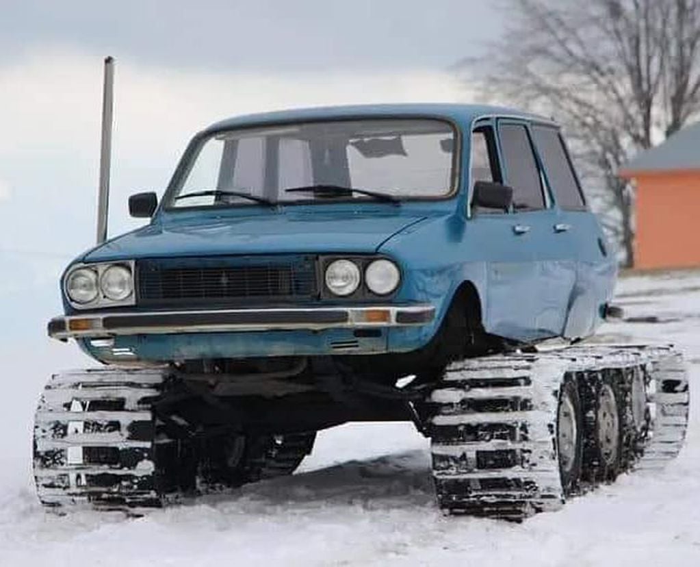 El Renault 12 Break que se convirtió en un auto para la nieve (Foto: Instagram/fierrosenmarcha)