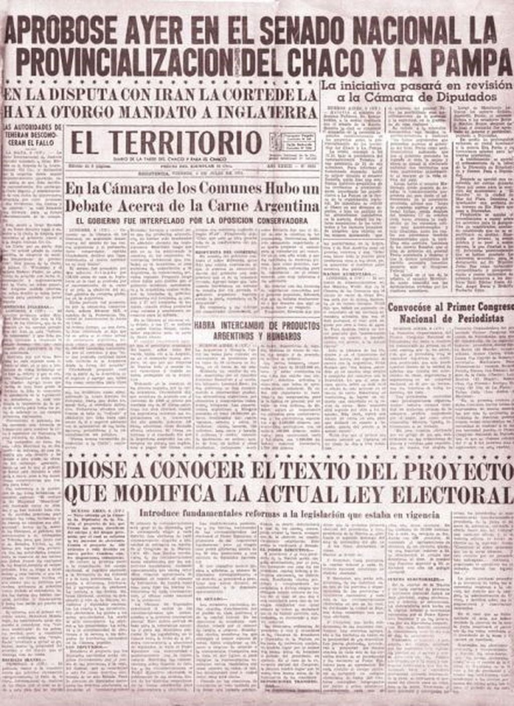 El Territorio era el diario de mayor tirada de la época