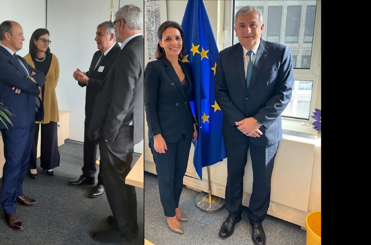 El gobernador de Jujuy Gerardo Morales lleva adelante gestiones ante la Unión Europea, en Bélgica.