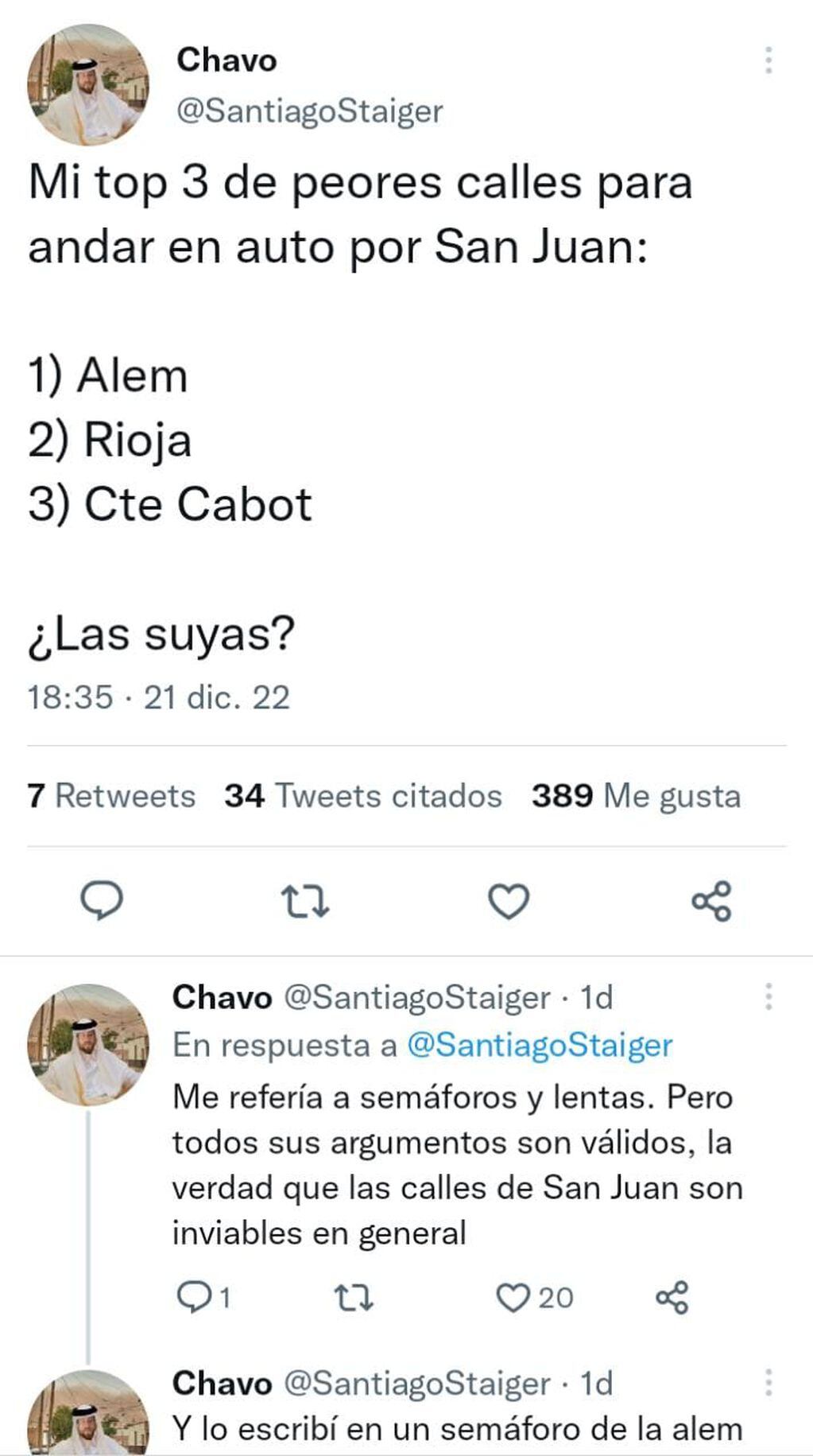 El top 3 de las peores calles de San Juan que se hicieron virales en Twitter