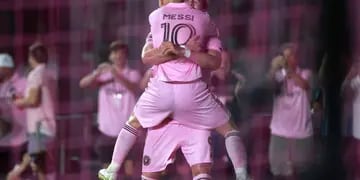 Messi celebrando su gol ante Charlotte