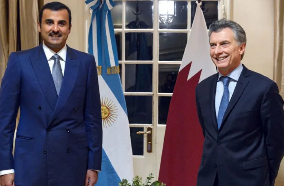 Mauricio Macri junto al Emir de Qatar, Sheik Tamin bin Hamad Al Thani. / Imagen ilustrativa / Archivo