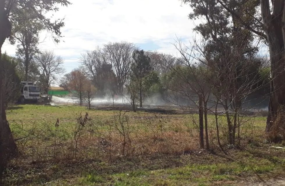 Incendio en Villa Parque Santa Ana
