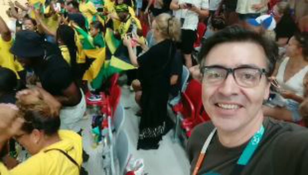 Diego Favot Periodista Argentino en el Mundial de Budapest