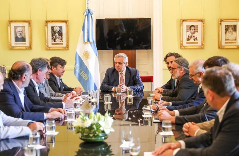 La reunión que tuvieron representantes del campo con Alberto Fernández en Casa Rosada.