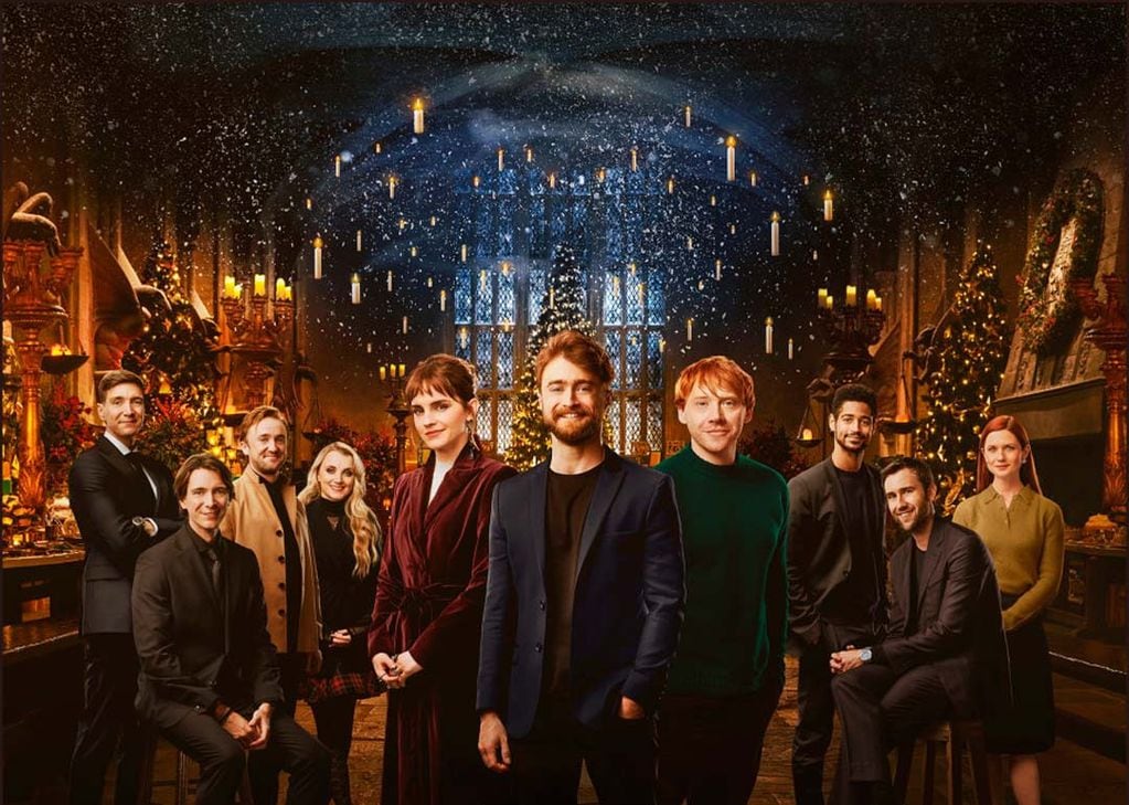 El elenco de Harry Potter a 20 años del estreno de Harry Potter y la piedra filosofal.
