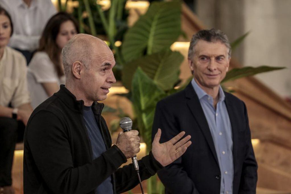 Horacio Rodríguez Larreta junto a Mauricio Macri (Foto: Sarah Pabst).