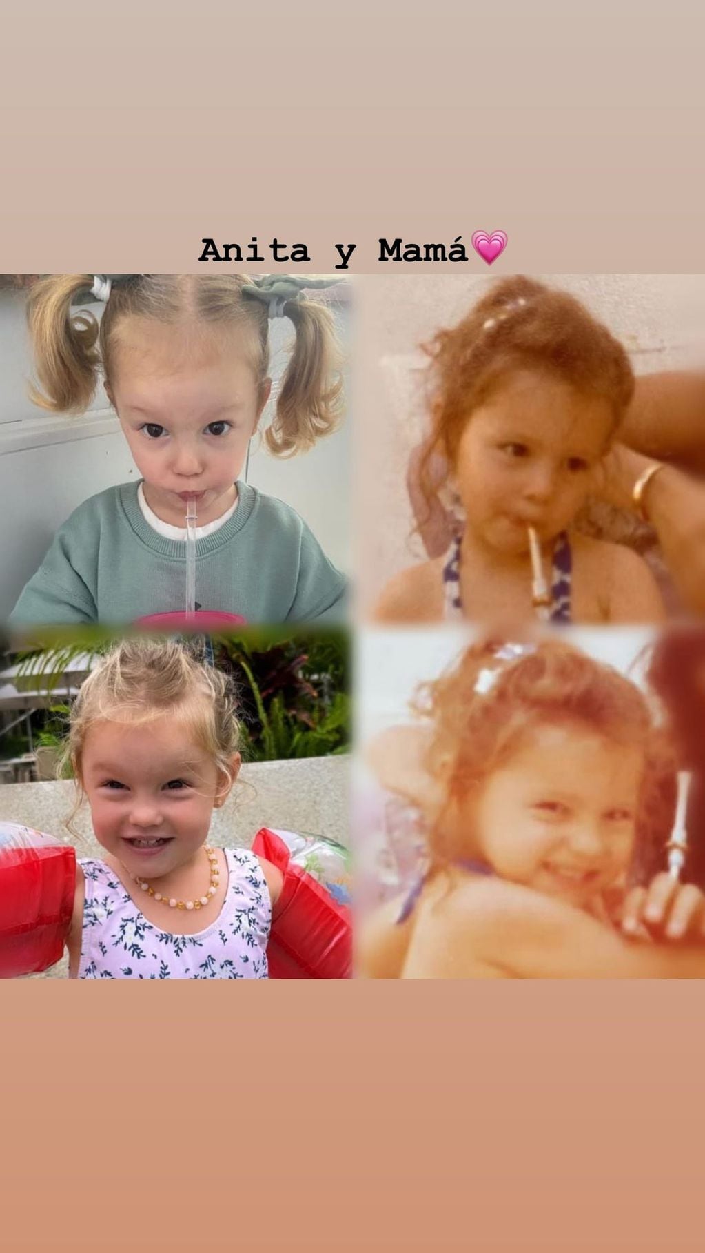 Las fotos que demuestran el parecido entre la modelo y su hija.