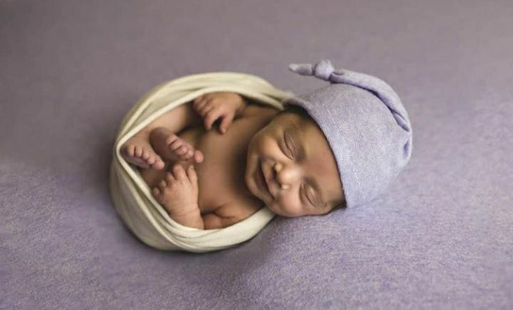 Una de las obras de Rocío López en el marco de su trabajo con bebés "recién nacidos".
