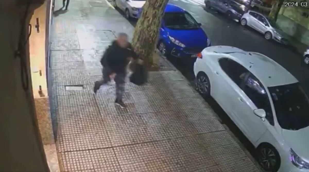 El asesino en pleno escape