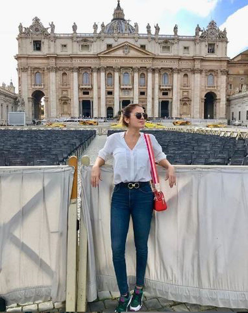 Silvina Luna muestra El Vaticano de fondo en sus redes sociales durante sus vacaciones en Italia (Foto: Instagram Silvina Luna)
