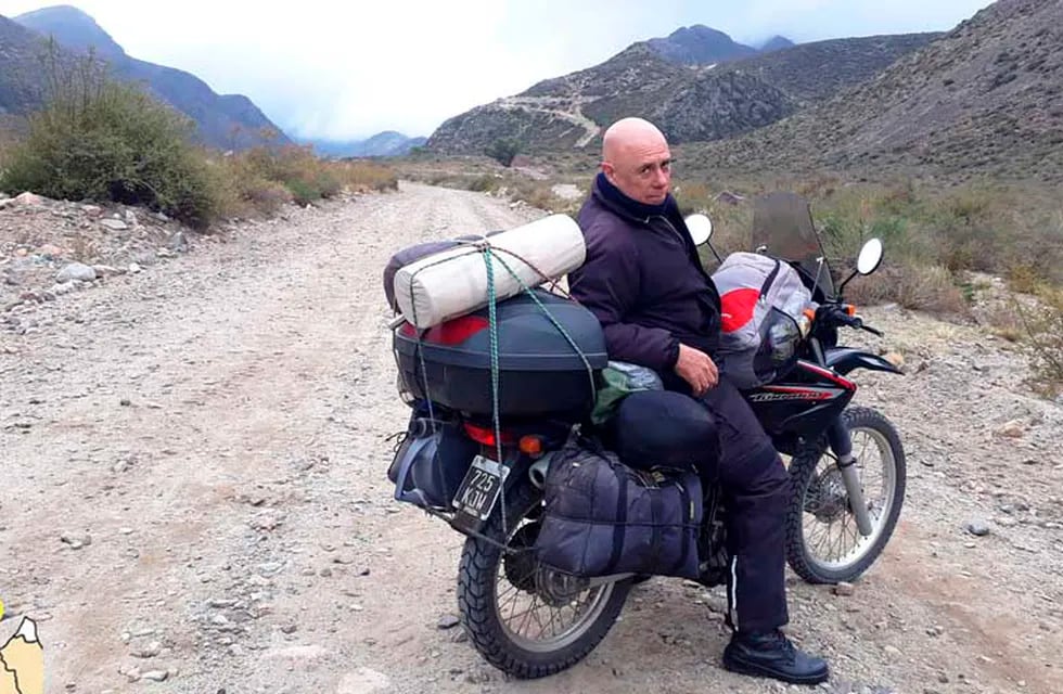 El aventurero recorría el país en moto (Facebook)