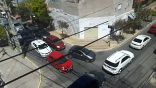 Tránsito complicado en el centro de la ciudad de San Luis