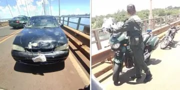 Posadas: gendarme resultó herido tras ser impactado por un vehículo en el puente internacional