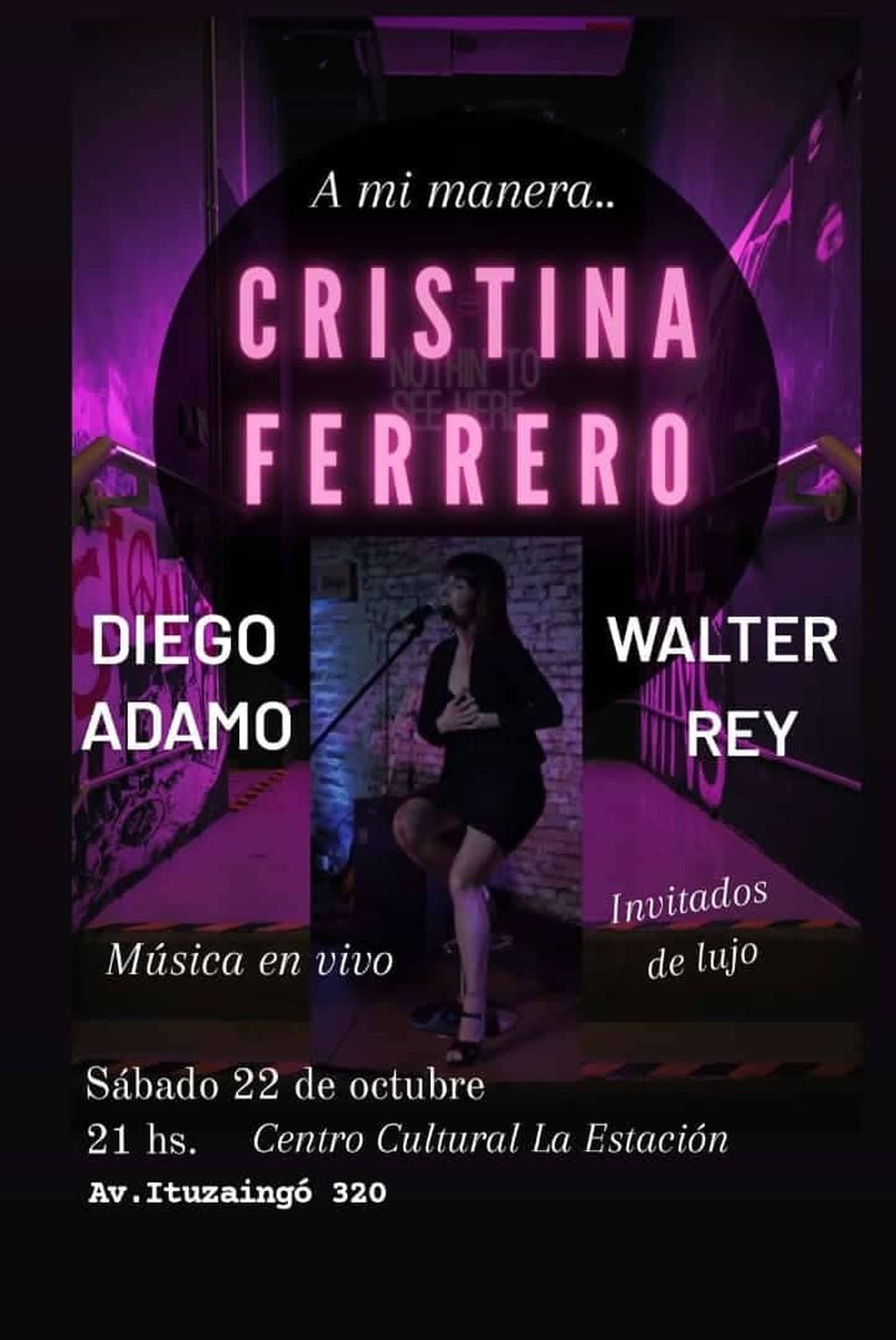 “A mi manera…” show de Cristina Ferrero en el Centro Cultural La Estación de Tres Arroyos
