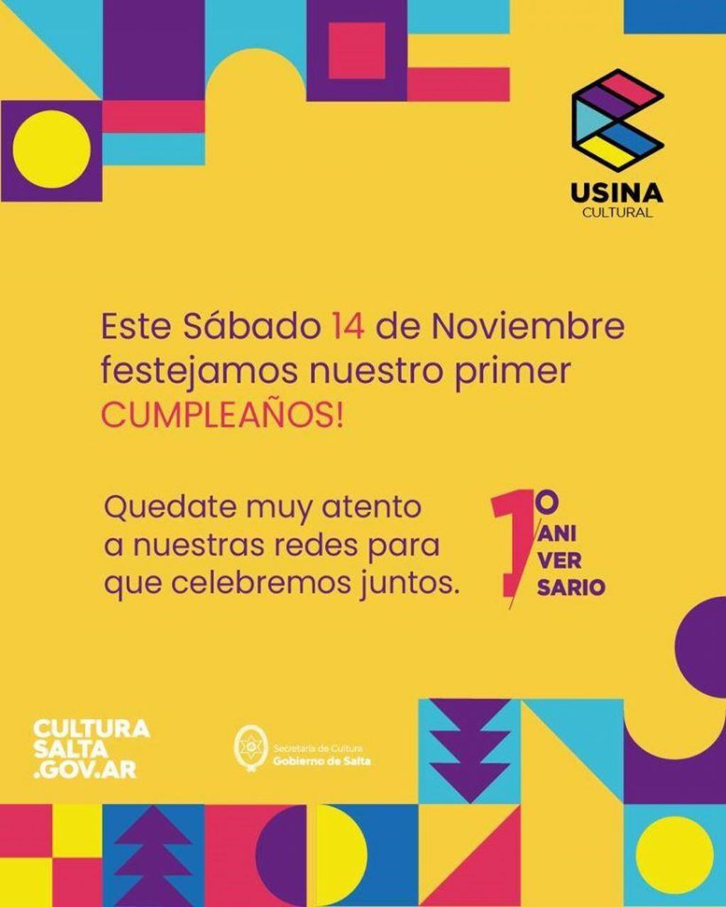 La Usina Cultural te invita a celebrar su primer aniversario (Facebook Usina Cultural)