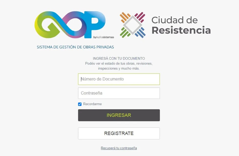 Se puede acceder al sistema en página web de la municipalidad de Resistencia.