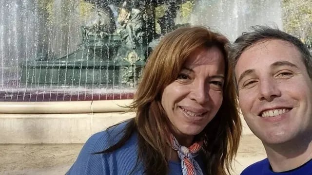 Lizy Tagliani y su novio, Sebastián Nebot, en Mendoza.