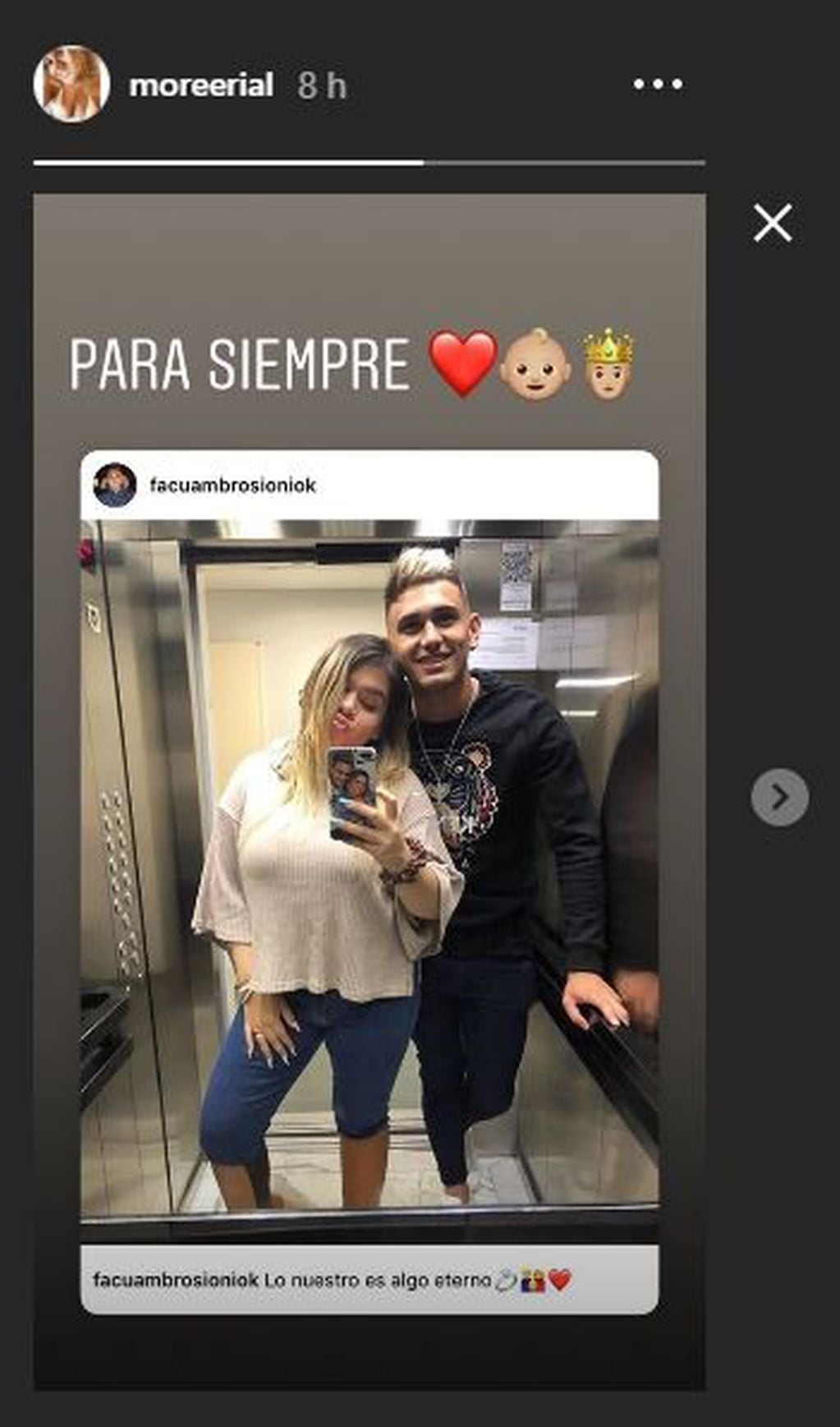 More Rial se muestra muy enamorada del papá de su hijo en Instagram