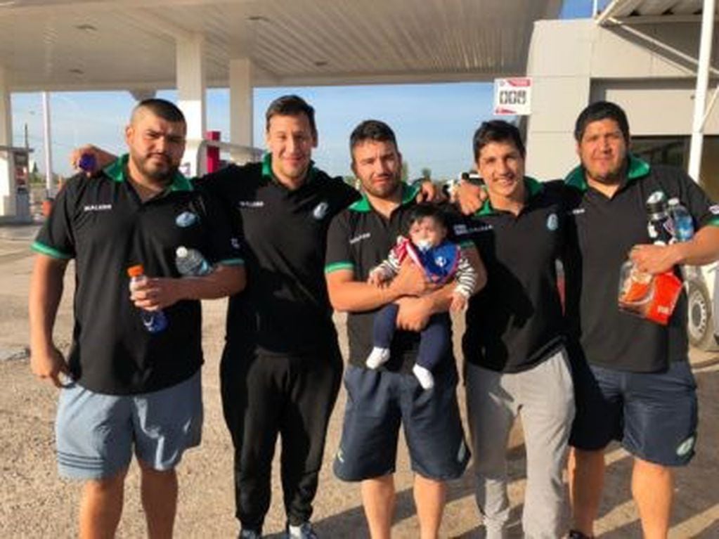 union rugby austral Franco Martínez con su hijo Máximo