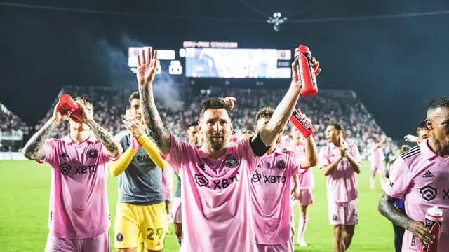 Lionel Messi celebra el triunfo de Inter Miami
