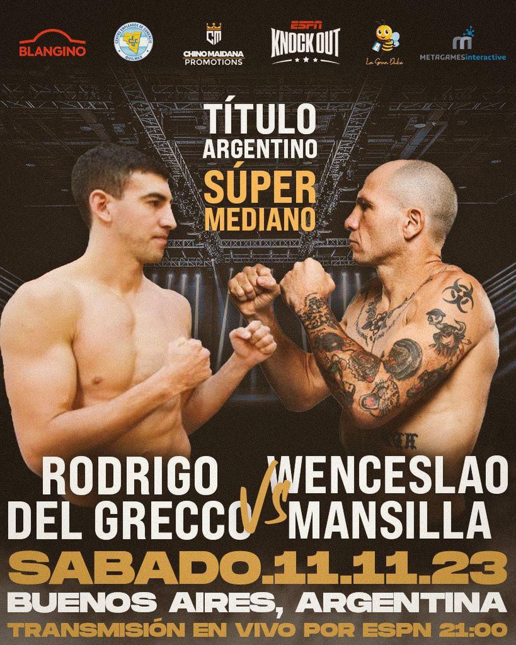 Wenceslao Mansilla pelea por título Argentino Super Mediano.