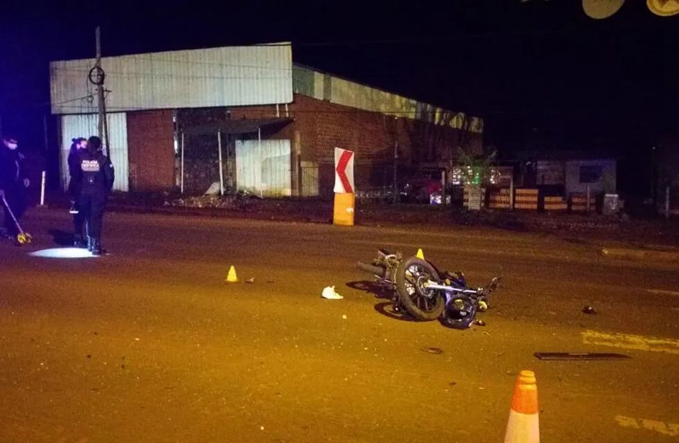 Un siniestro vial dejó a una motociclista herida de gravedad en Posadas.
