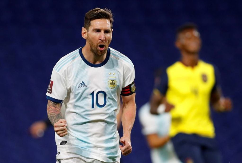 Lionel Messi anotó el gol del triunfo de la Selección Argentina contra Ecuador. (REUTERS)