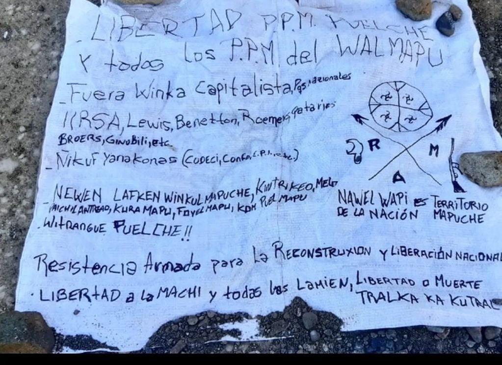 El mensaje amenazador de las comunidades mapuches de Villa La Angostura.