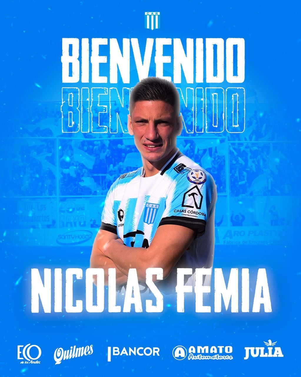 Nicolás Femia es el tercer refuerzo de Racing.